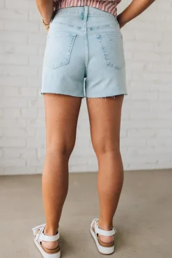 Aniah Acid Wash Distressed Denim Shorts - ANNIEWEAR