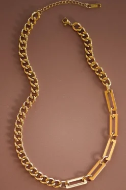 Asymmetrical Double Link Necklace