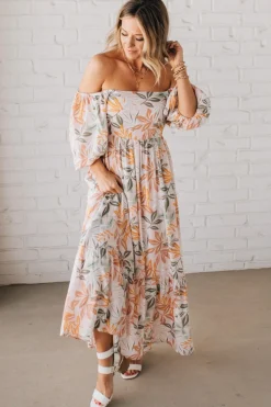 Aurelia Floral Maxi Dress - Light Pink