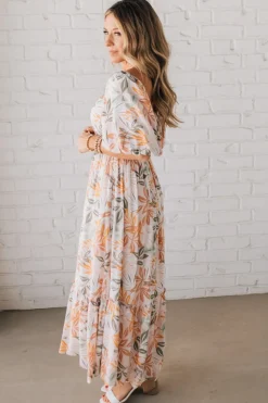 Aurelia Floral Maxi Dress - Light Pink