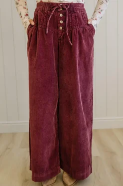 Betty Buttoned Corduroy Pants