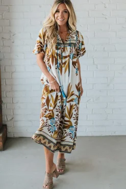 Bev Printed Midi Dress