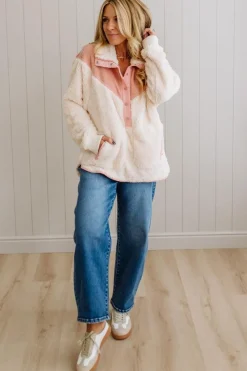 Blocked Sherpa Pullover