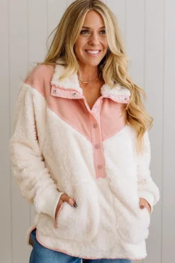 Blocked Sherpa Pullover