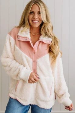 Blocked Sherpa Pullover