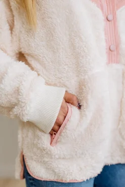 Blocked Sherpa Pullover