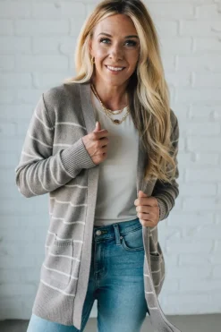 Bobbi Striped Pocket Cardigan