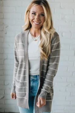 Bobbi Striped Pocket Cardigan