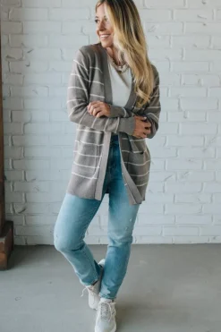 Bobbi Striped Pocket Cardigan