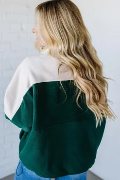 Boyfriend Colorblock Fleece Pullover