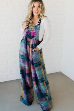 Brushed Multi Check Overalls - BIBI
