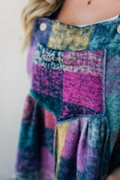 Brushed Multi Check Overalls - BIBI