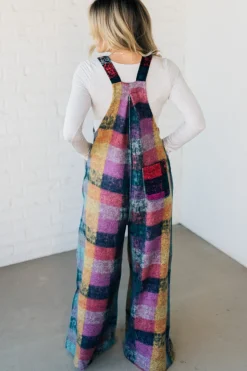 Brushed Multi Check Overalls - BIBI