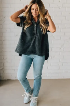 Carter Washed Gauze Henley