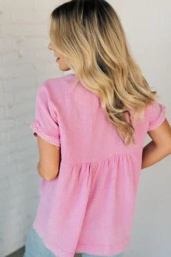 Carter Washed Gauze Henley