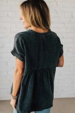 Carter Washed Gauze Henley