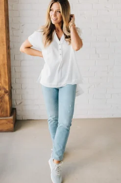 Carter Washed Gauze Henley