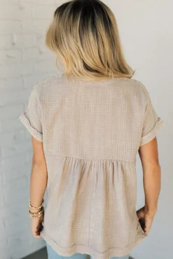 Carter Washed Gauze Henley