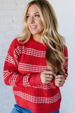 Charged Textured Stripe Sweater