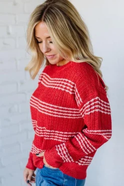 Charged Textured Stripe Sweater