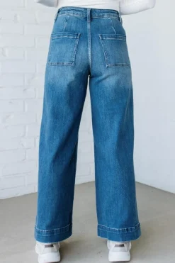 Chelsey High Rise Pin Tuck Denim - ANNIEWEAR