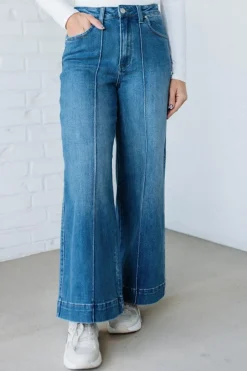 Chelsey High Rise Pin Tuck Denim - ANNIEWEAR