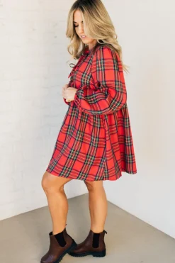 Christa Plaid Mini Dress