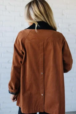 Corduroy Collar Barn Jacket | Cognac