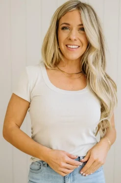 Dani Scoop Neck Baby Tee