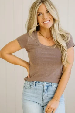 Dani Scoop Neck Baby Tee