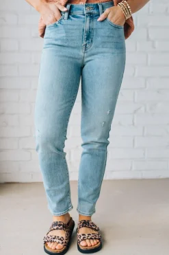 Demi High Rise Slim Ankle Jeans - EUNINA