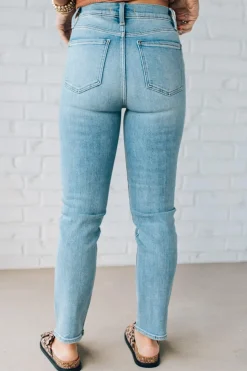 Demi High Rise Slim Ankle Jeans - EUNINA