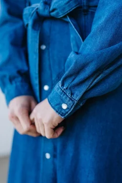 Denim A-Line Shirt Dress