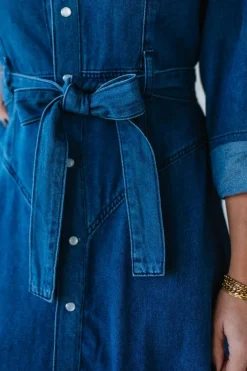 Denim A-Line Shirt Dress
