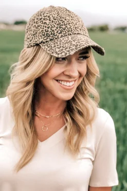 Distressed Leopard Hat