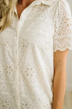 Dolly Scallop Trim Shift Dress