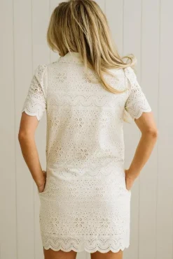 Dolly Scallop Trim Shift Dress