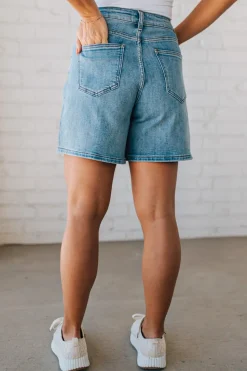 Emmalie High Waist Mom Shorts | Denim - ANNIEWEAR