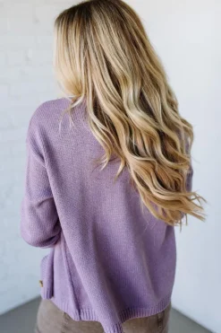 Eva Button Front Notched Sweater