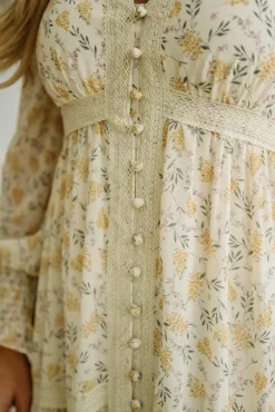 Floral + Lace Button Down Maxi