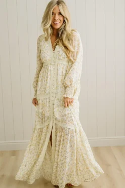 Floral + Lace Button Down Maxi