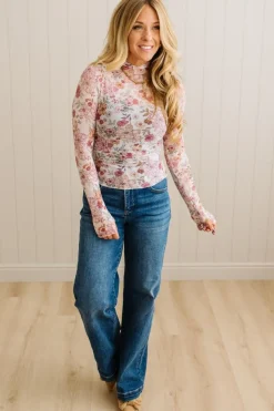 Floral Mesh Top