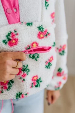 Floral Sherpa Pullover