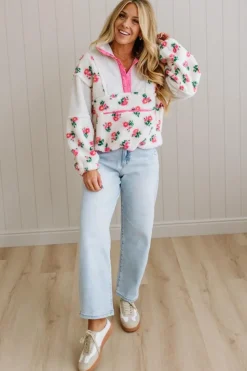 Floral Sherpa Pullover