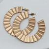 Fluted Flat Hoop Earrings