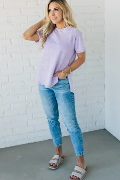 French Terry Acid Wash Top