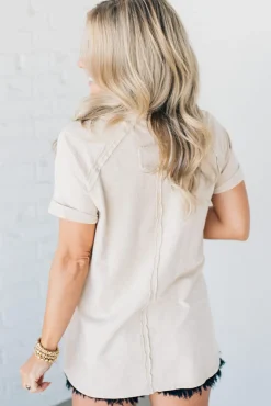 French Terry Acid Wash Top