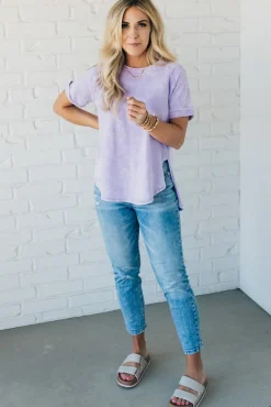 French Terry Acid Wash Top