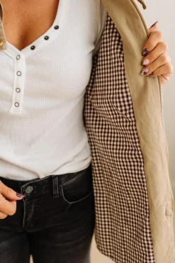 Gingham Lined Chore Jacket