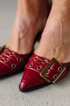 Gracie Pointed Toe Grommet Detail Heels